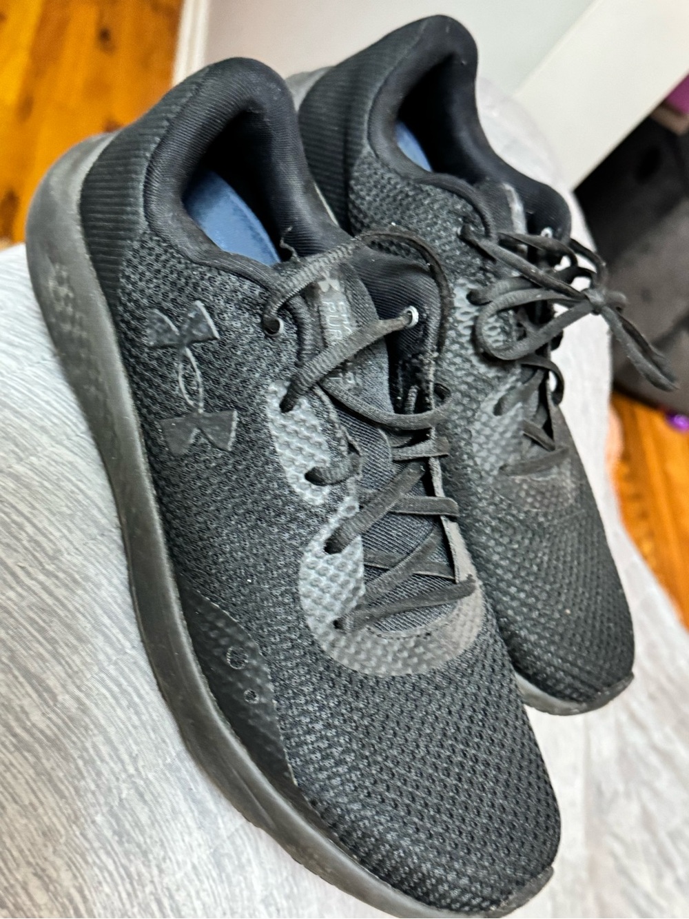 Under Armour Black Mesh Athletic Sneakers